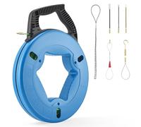 Ayuda para tirar cables de 30 m, 4,5 mm, 7 adaptadores, ayuda para tirar de conductos, tirador en espiral de material ABS