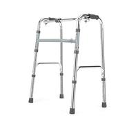 Ayuda sin ruedas para personas mayores Anciano Marco de soporte para caminar Altura ajustable plegable Auxiliar de baño liviano para exteriores (Color: Plata) El doble de comodidad