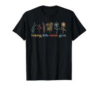 Ayudando a Crecer a Las pequeñas Mentes Camiseta gráfica económica, Hombre, Negro, S