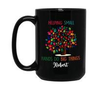 Ayudando A Las Pequeñas Manos A Hacer Grandes Cosas Tazón Novedad Tazas De Regalo Graciosa Tazas Té Regalos Novedosos Para Novios Navidad Colegas 330ml