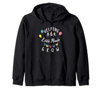 Ayudando a Little Minds Grow Flower Maestra de Escuela Primaria Sudadera con Capucha