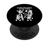 Ayudando a los pequeños Humanos a Hacer Grandes Cosas Retro Profesor Educador PopSockets PopGrip Adhesivo