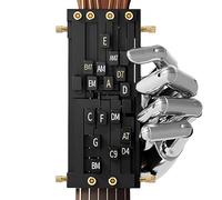 Ayudante de acordes de guitarra, dominio rápido de acordes, ABS de metal negro, duradero, herramienta de prensatelas de guitarra, asistente principiante para adultos principiantes | Diseño ligero y