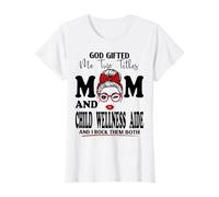 Ayudante de Bienestar para mamá e Hijo Día de la Madre Doble bendición Camiseta