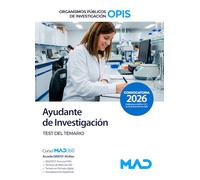 Ayudante de Investigación de los Organismos Públicos de Investigación. Test Materias Comunes