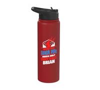 Ayudante del Polo Norte Brian Funny Brian Christmas Name Stainless Steel Insulated Water Bottle