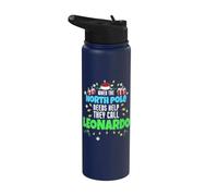 Ayudante del Polo Norte Leonardo Christmas Leonardo Nombre Stainless Steel Insulated Water Bottle