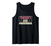 Ayudante del profesor El héroe detrás de los héroes divertido paraeducador Camiseta sin Mangas