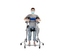 Ayudas Para Caminar Andador Con Ruedas Para Rehabilitación De Hemiplejia, De Pie, De Altura Ajustable, Vertical, Con Asiento, Ayuda Portátil Para Adultos Con Discapacidad.