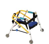 Ayudas Para Caminar Andador Con Ruedas Plegable, Altura Ajustable, Direccional, De Cuatro Ruedas Con Asiento Para Niños Con Parálisis Cerebral, Rehabilitación De Miembros Inferiores, Andador
