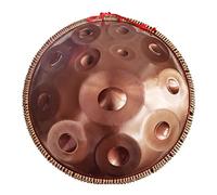 AYUE Handpan Drum Gold Steel Tongue Drum con protección de borde de ratán para familiares y amigos Regalo, 22 pulgadas Handpan Instrument Hand Drum,14notes(12notes)