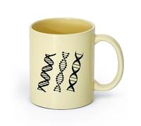 AYUEHBN cerámica Café y Bebidas Calientes Genealogía del ADN Biología Química Clase de Ciencias Escolares （11oz/320ml） Para Té, Café, Leche, Capuchino Beige