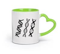 AYUEHBN cerámica Café y Bebidas Calientes Genealogía del ADN Biología Química Clase de Ciencias Escolares （11oz/320ml） Para Té, Café, Leche, Capuchino Verde