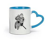 AYUEHBN Cerámica Café y bebidas calientes Juego de hockey Poder Velocidad Batalla Acción Deporte （11oz/320ml） Oficina, hogar, cafetería, lavavajillas y microondas Apto para azul