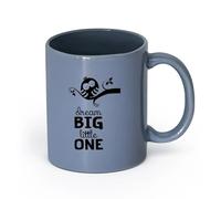 AYUEHBN cerámica Taza de café con estilo Dibujo animado de búho en una rama con cita de sueño （11oz/320ml） Café, té, latte, leche, cacao, zumo y otras bebidas calientes Gris azulado