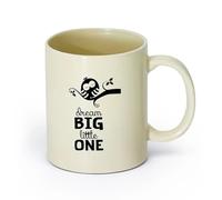 AYUEHBN cerámica Taza de café con estilo Dibujo animado de búho en una rama con cita de sueño （11oz/320ml） Café, té, latte, leche, cacao, zumo y otras bebidas calientes Amarillo claro