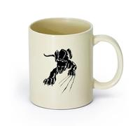 AYUEHBN cerámica Taza de Café de Cerámica Gran felino salvaje Pantera Animal Depredador Cazador （11oz/320ml） Oficina, hogar, cafetería, apto para lavavajillas y microondas Amarillo claro