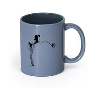 AYUEHBN cerámica Taza de Cerámica atractivo sexual Sirvienta Sex Shops ación Estilo Pin Up para adultos （11oz/320ml） Regalo para hombre o mujer Gris azulado