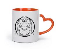 AYUEHBN cerámica Taza de Cerámica para Café, Té y Cacao Animal Pájaro Monstruo Depredador Bestia Mosca （11oz/320ml） Para Té, Café, Leche, Capuchino Naranja