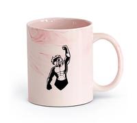 AYUEHBN cerámica Taza de Cerámica para Hogar y Oficina Club de lucha de gladiadores Power Iron Sport （11oz/320ml） Para Té, Café, Leche, Capuchino Rosa mármol