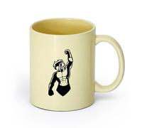 AYUEHBN cerámica Taza de Cerámica para Hogar y Oficina Club de lucha de gladiadores Power Iron Sport （11oz/320ml） Para Té, Café, Leche, Capuchino Beige