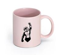 AYUEHBN cerámica Taza de Cerámica para Hogar y Oficina Club de lucha de gladiadores Power Iron Sport （11oz/320ml） Para Té, Café, Leche, Capuchino Rosa