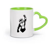 AYUEHBN cerámica Taza de Cerámica para Hogar y Oficina Club de lucha de gladiadores Power Iron Sport （11oz/320ml） Para Té, Café, Leche, Capuchino Verde