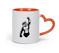 AYUEHBN cerámica Taza de Cerámica para Hogar y Oficina Club de lucha de gladiadores Power Iron Sport （11oz/320ml） Para Té, Café, Leche, Capuchino Naranja