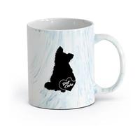AYUEHBN cerámica Taza de Cerámica Taza Tienda de cuidado de mascotas Love Dog, vivero de animales （11oz/320ml） Oficina, hogar, cafetería, apto para lavavajillas y microondas Azul mármol