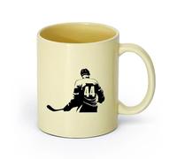 AYUEHBN cerámica Taza de té Crea tu propio jugador de hockey personalizado, deporte de invierno （11oz/320ml） Regalo único de oficina para mujeres y hombres Beige