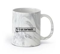 AYUEHBN cerámica Taza de Té de Cerámica Continuará Biblioteca de cómics Libro Niños Adolescentes （11oz/320ml） Ideal para el hogar, la oficina, cafeterías, ideas de regalo Negro mármol