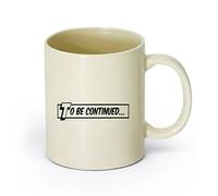 AYUEHBN cerámica Taza de Té de Cerámica Continuará Biblioteca de cómics Libro Niños Adolescentes （11oz/320ml） Ideal para el hogar, la oficina, cafeterías, ideas de regalo Amarillo claro