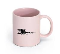 AYUEHBN cerámica Taza de Té de Cerámica Cuento de hadas de fantasía del dragón que escupe fuego （11oz/320ml） Café, té, latte, leche, cacao, zumo y otras bebidas calientes Rosa