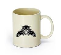 AYUEHBN cerámica Taza de Té de Cerámica Pantera salvaje malvada ataca a un animal depredador （11oz/320ml） Ideal para el hogar, la oficina, cafeterías, ideas de regalo Amarillo claro