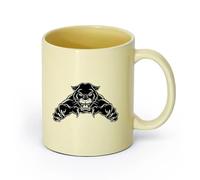 AYUEHBN cerámica Taza de Té de Cerámica Pantera salvaje malvada ataca a un animal depredador （11oz/320ml） Ideal para el hogar, la oficina, cafeterías, ideas de regalo Beige