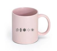 AYUEHBN cerámica Taza de té o café original Átomos Moléculas Ciencia Nuclear Laboratorio Química （11oz/320ml） Café, té, latte, leche, cacao, zumo y otras bebidas calientes Rosa