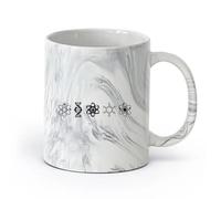AYUEHBN cerámica Taza de té o café original Átomos Moléculas Ciencia Nuclear Laboratorio Química （11oz/320ml） Café, té, latte, leche, cacao, zumo y otras bebidas calientes Negro mármol