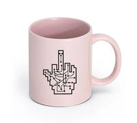 AYUEHBN cerámica Taza de té o café original Chip Wichser Dedo medio Stinkefinger Vete a la mierda （11oz/320ml） Elegante y duradero: apto para microondas y lavavajillas Rosa