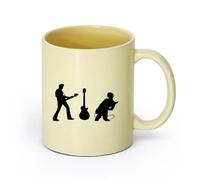 AYUEHBN cerámica Taza de té o café original Estrellas de rock Guitarra Música Concierto Instrumento musical （11oz/320ml） Bonito Beige