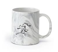 AYUEHBN cerámica Taza de té o café original Resumen Caballos al galope Casa Animal doméstico （11oz/320ml） Elegante y duradero: apto para microondas y lavavajillas Negro mármol