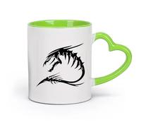 AYUEHBN cerámica Taza, Taza de Café/Té Animales del océano Depredador peligroso Monstruo marino （11oz/320ml） Cappuccino, Latte Macchiato, té, espresso Verde