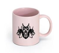 AYUEHBN cerámica Taza, Taza de Café/Té Guardia de seguridad del garaje con perro con cabeza de dóberman （11oz/320ml） Para té, café y bebidas calientes Rosa