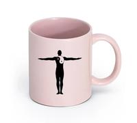 AYUEHBN cerámica Taza, Taza de Café/Té Símbolo de armonía y equilibrio de la filosofía zen Yin Yang （11oz/320ml） Regalo para hombre o mujer Rosa