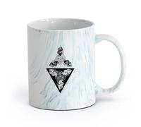 AYUEHBN cerámica Tazas de Café con Asas Grandes para Hombres y Mujeres Patrón de estilo animal （11oz/320ml） Ideal para el hogar, la oficina, cafeterías, ideas de regalo Azul mármol