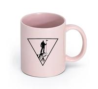 AYUEHBN cerámica Tazas de café de porcelana Escalador de roca Alpinismo Escalador de montaña Extremo （11oz/320ml） Apto para lavavajillas y microondas Rosa