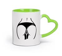 AYUEHBN cerámica Tazas de Café, Té y Café Chica de culo adulto atractivo sexual erótico desnudo （11oz/320ml） Tazas de cerámica para el hogar o el trabajo Verde