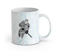 AYUEHBN cerámica Tazas de Café, Té y Café Juego de hockey Poder Velocidad Batalla Acción Deporte （11oz/320ml） Café, té, latte, leche, cacao, zumo y otras bebidas calientes Azul mármol