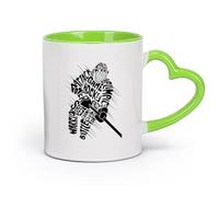AYUEHBN cerámica Tazas de Café, Té y Café Juego de hockey Poder Velocidad Batalla Acción Deporte （11oz/320ml） Café, té, latte, leche, cacao, zumo y otras bebidas calientes Verde