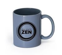 AYUEHBN cerámica Tazas de Cerámica para Café, Leche y Té Círculo Enzo Enso Yoga Mediación Zen Equilibrio （11oz/320ml） Para té, chocolate caliente Gris azulado