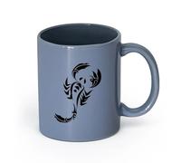 AYUEHBN cerámica Tazas de Cerámica para Café, Leche y Té Escorpión Cangrejo Cangrejo Animal Mar Océano （11oz/320ml） Para té, café, infusión caliente Gris azulado